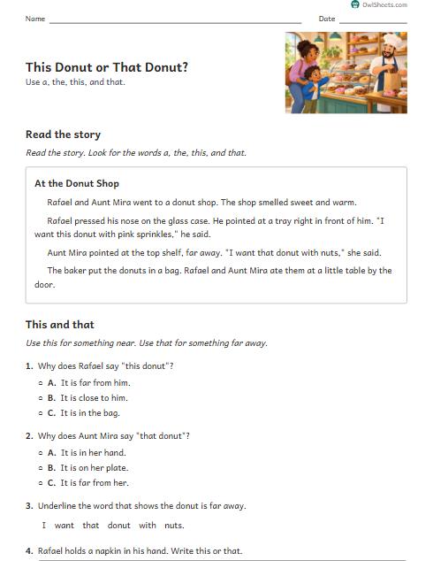 This Donut or That Donut? worksheet preview