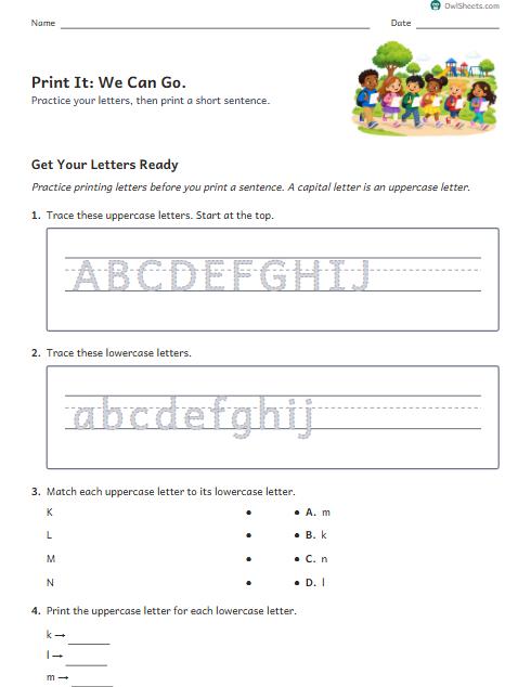 Print It: We Can Go. worksheet preview