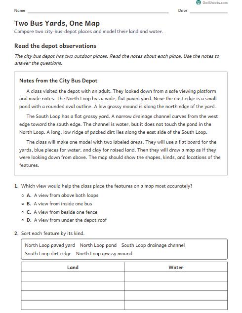 Two Bus Yards, One Map worksheet preview