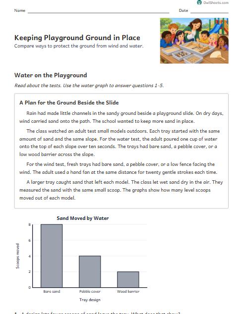 Keeping Playground Ground in Place worksheet preview