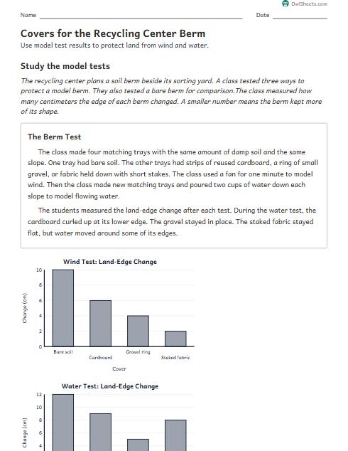 Covers for the Recycling Center Berm worksheet preview