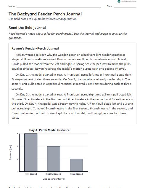 The Backyard Feeder Perch Journal worksheet preview