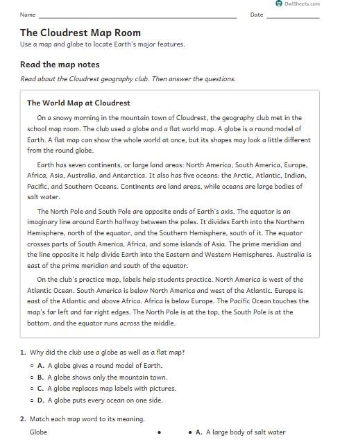 The Cloudrest Map Room worksheet preview