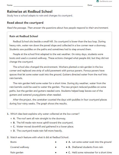 Rainwise at Redbud School worksheet preview