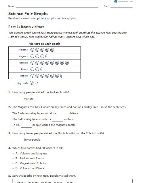 Science Fair Graphs worksheet preview