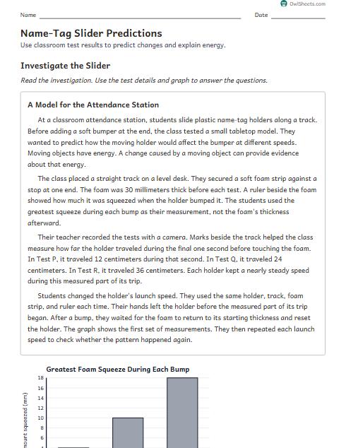 Name-Tag Slider Predictions worksheet preview