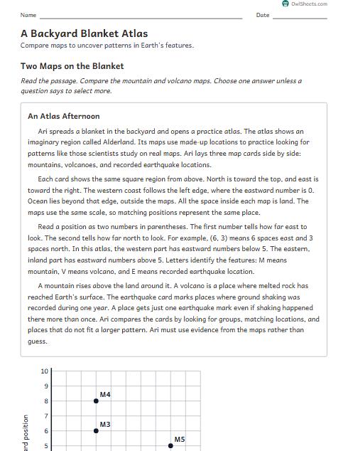 A Backyard Blanket Atlas worksheet preview