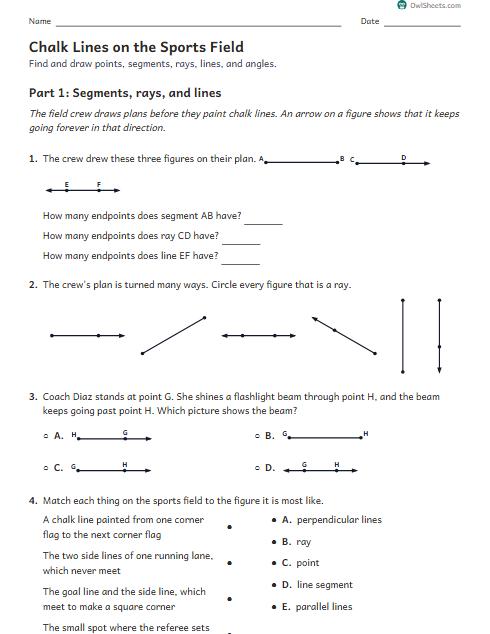 Chalk Lines on the Sports Field worksheet preview