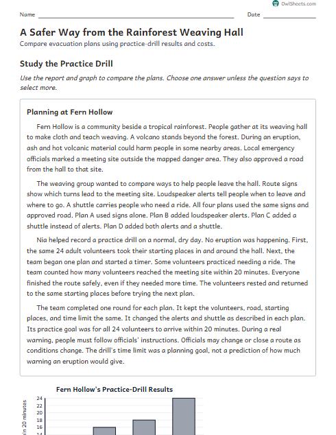 A Safer Way from the Rainforest Weaving Hall worksheet preview