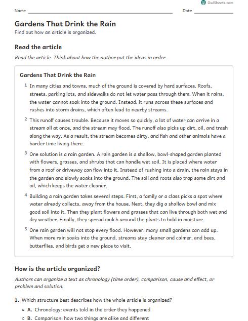 Gardens That Drink the Rain worksheet preview