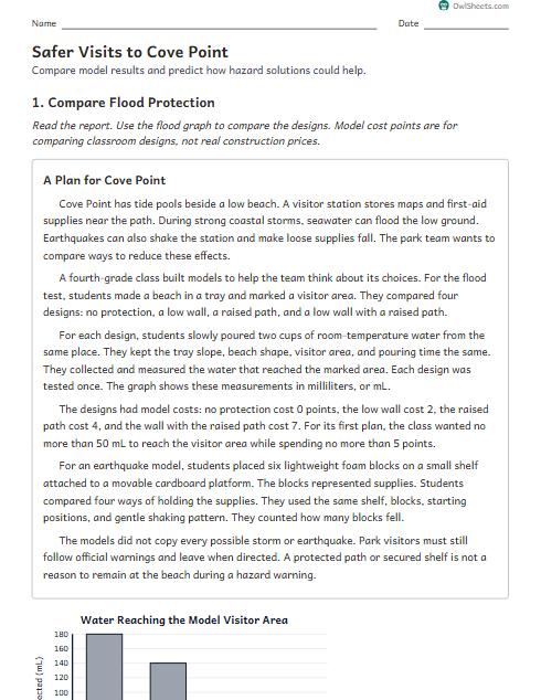 Safer Visits to Cove Point worksheet preview