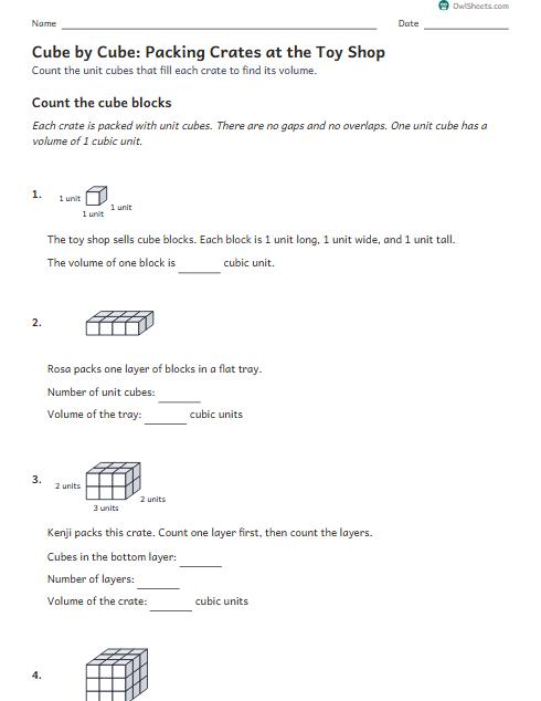 Cube by Cube: Packing Crates at the Toy Shop worksheet preview