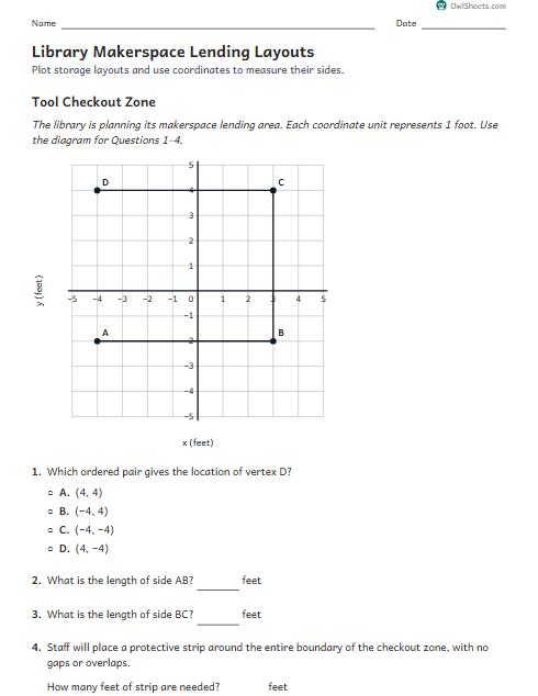 Library Makerspace Lending Layouts worksheet preview