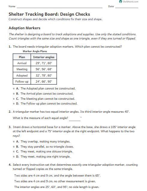 Shelter Tracking Board: Design Checks worksheet preview