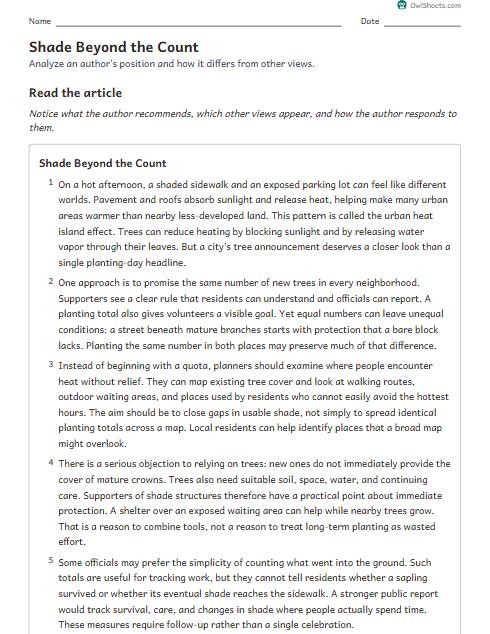 Shade Beyond the Count worksheet preview