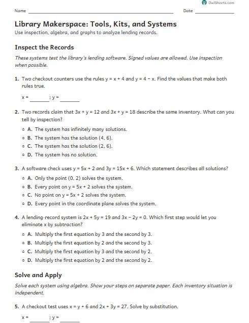 Library Makerspace: Tools, Kits, and Systems worksheet preview