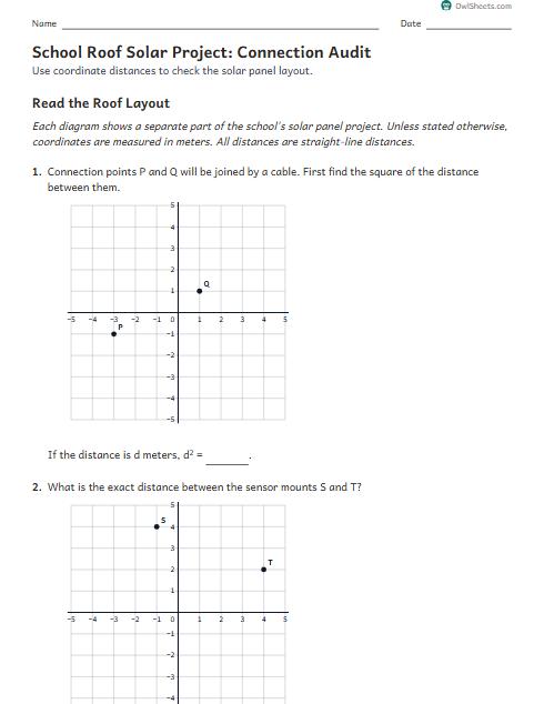 School Roof Solar Project: Connection Audit worksheet preview