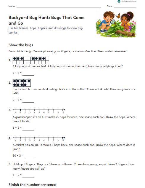 Backyard Bug Hunt: Bugs That Come and Go worksheet preview
