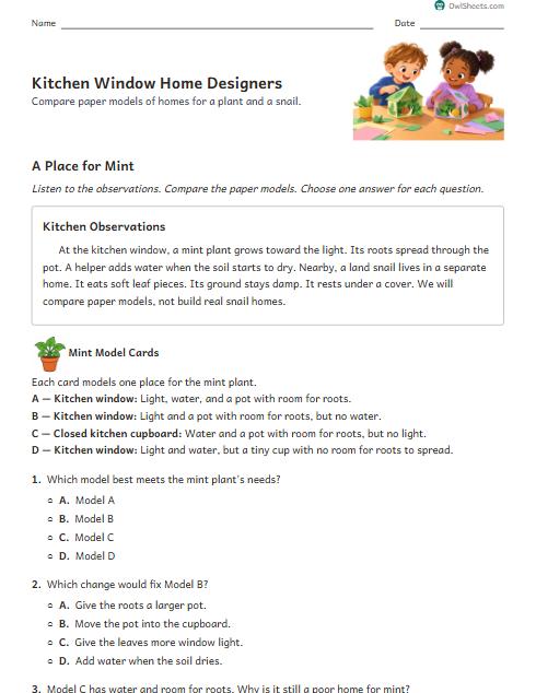 Kitchen Window Home Designers worksheet preview