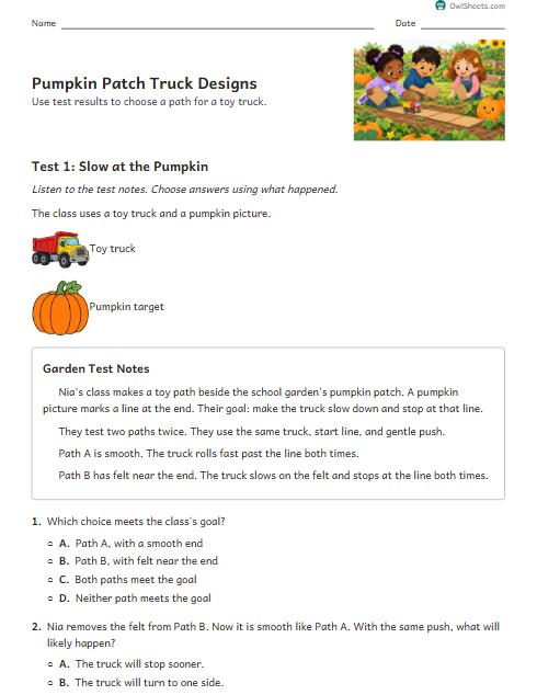 Pumpkin Patch Truck Designs worksheet preview